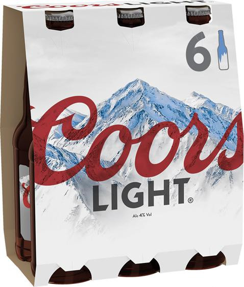 Coors light 1 x 6 pack 330ml btl